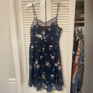 Summer Bird Print Dress